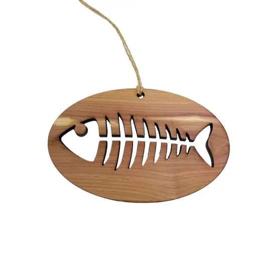 Bone Fish CEDAR Ornament {2}