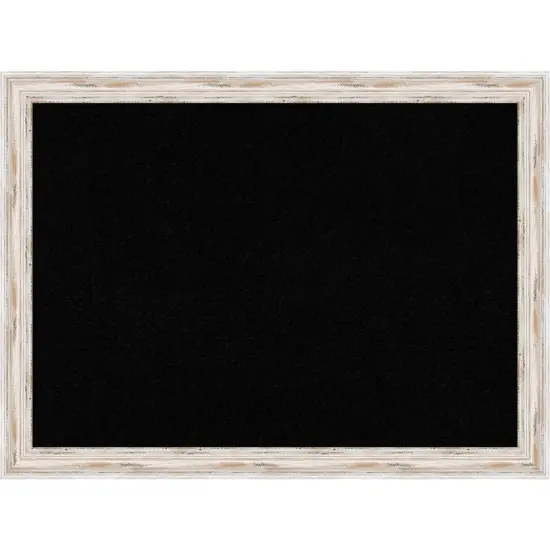 Alexandria White Wash Narrow Wood Framed Corkboard, Black Cork {1}