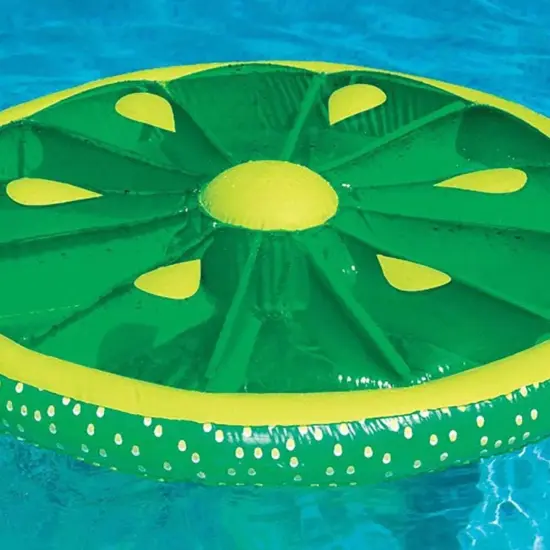 Pool Central Inflatable Fruit Slice Swimming Pool Lounger Raft - 60" - Lime Green {4}