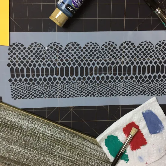 Kerry Vincent's Scalloped Python Cake Stencil | C740 by Designer Stencils | Stencils for Royal Icing, Airbrush, Dusting Powder | {4}