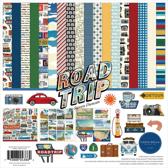 Carta Bella Collection Kit 12"X12"-Road Trip {1}