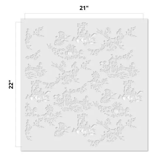 Toile Wallpaper Wall Stencil | 3545 by Designer Stencils | Pattern Stencils | {4}