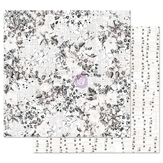 Prima Marketing Inc Prima Marketing Pretty Pale Foiled Dbl-Sided Cardstock 12"x1-Colorless, Multi 655350848835 {1}