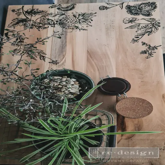 Redesign Decor Stamp-Rustic Floral Elements-12"x12" (5 pcs) {3}