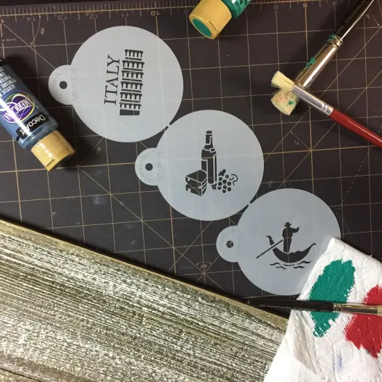 Bella Italy Cookie Stencil Set | C845 by Designer Stencils | Cookie Decorating Tools | Baking Stencils for Royal Icing, Airbrush, Dusting Powder | Reusable Plastic Food Grade Stencil for Cookies | Easy to Use & Clean Cookie Stencil {4}