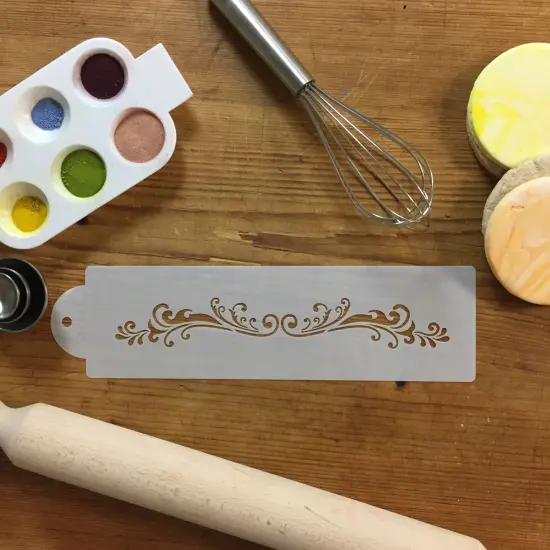 Florentine Mini Scroll Cake Stencil | C811 by Designer Stencils | Cake Decorating Tools | {3}