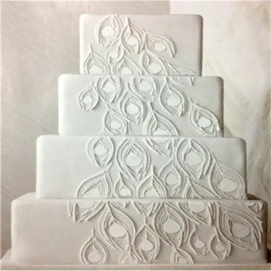 Peacock Spray Cake Stencil Set | C780 by Designer Stencils | Cake Decorating Tools | {2}