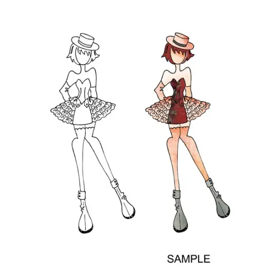 Prima Marketing Inc Mixed Media Doll Stamp 655350910549 {1}