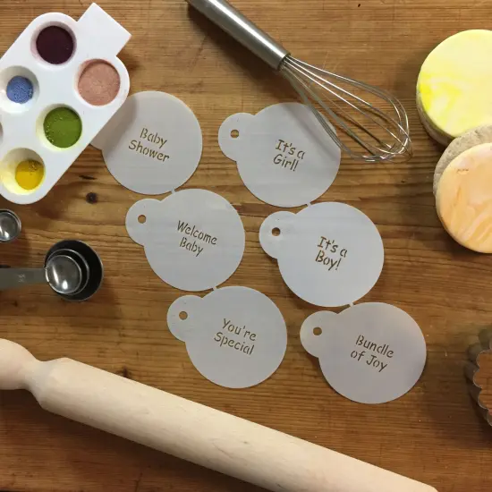 Baby Lettering Cookie Stencil Set: It's a Girl, It's a Boy, Baby Shower, Bundle of Joy, You're Special, Welcome Baby | C824 by Designer Stencils | Cookie Decorating Tools | Stencils for Royal Icing, Airbrush, Dusting Powder | Reusable Food Grade {5}