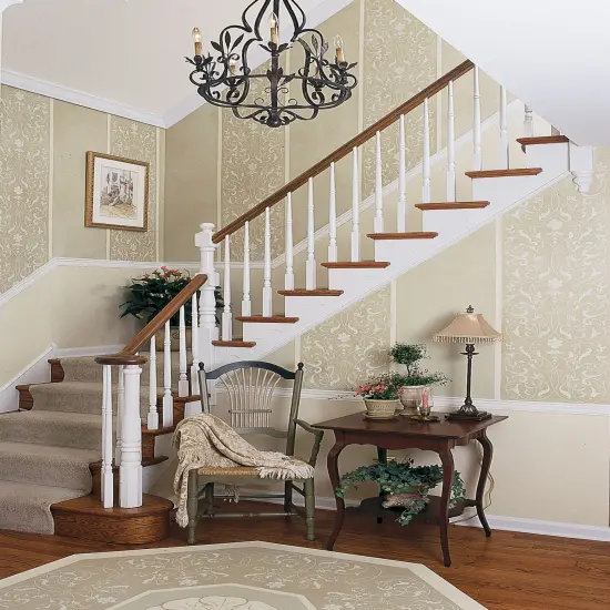 Three Repeat Scroll Panel Wall Stencil | 3335B by Designer Stencils | {3}