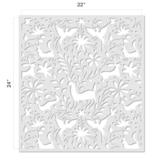 Otomi Animals All Over Wall Stencil | 3753 by Designer Stencils | Pattern Stencils | {3}