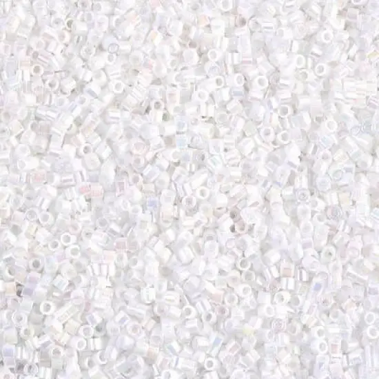 Miyuki Delica Bead 15/0, DBS0202, White Pearl AB {1}