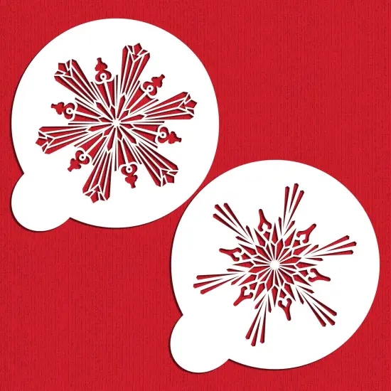 Large Crystal Snowflakes Cake Stencil #2 | C743 by Designer Stencils | Cake Decorating Tools | {2}