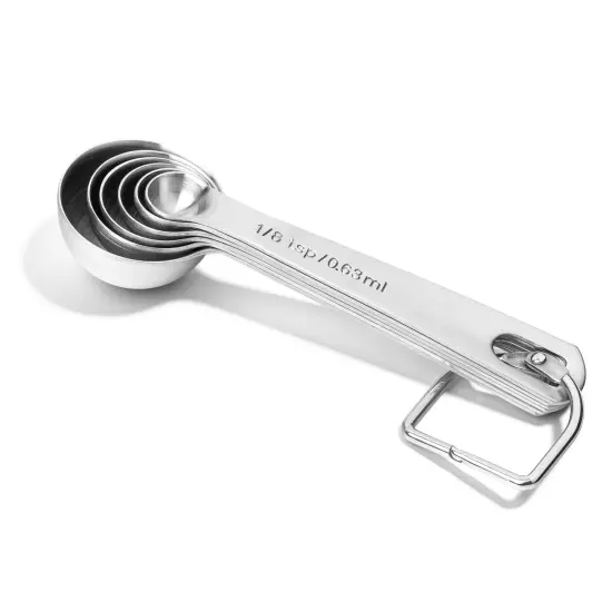 Last Confection Stainless Steel Measuring Spoons, Set of 6 for Dry Spices and Liquid Cooking & Baking Ingredients {4}