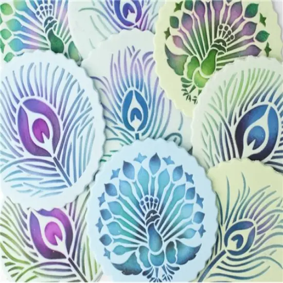 Peacock Cookie Stencil Set | C755 by Designer Stencils | Cookie Decorating Tools | {3}