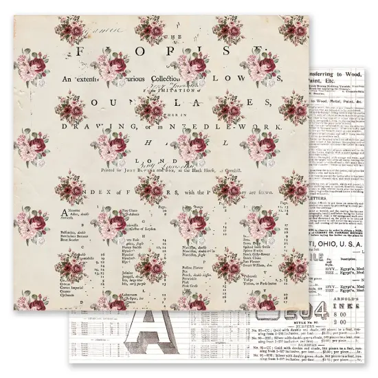 Farm Sweet Farm Collection 12x12 Sheet - Local Florist - 12x12 in, w foil details (10 SHEETS) {1}