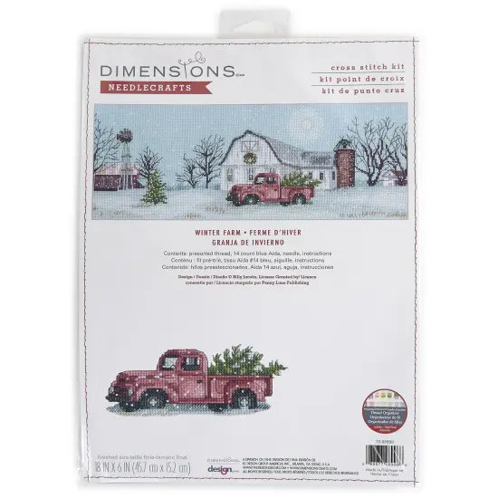 Dimensions Counted Cross Stitch Kit 18"X6"-Winter Farm {1}