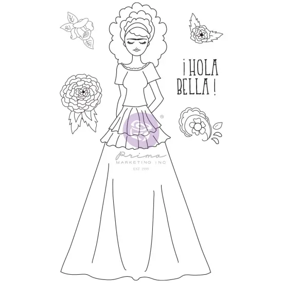 Prima Marketing Inc Julie N Doll Stamp - Milagros - 6 Pcs 655350913557 {1}