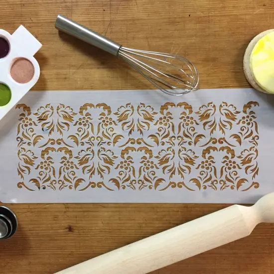 Wedding Doves Cake Stencil Side | C728 by Designer Stencils | Cake Decorating Tools | {4}