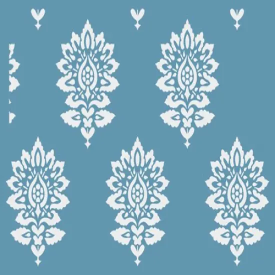 Batik Damask All Over Pattern Wall Stencil | 3797 by Designer Stencils | Pattern Stencils | Reusable Stencils for Painting | Safe & Reusable Template for Wall Decor | Try This Stencil Instead of a Wallpaper | Easy to Use & Clean Art Stencil Pattern {1}