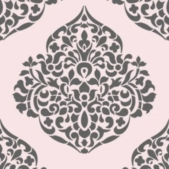 12-Inch Moroccan Damask Wall Stencil | 3737 by Designer Stencils | Pattern Stencils | Reusable Stencils for Painting | Safe & Reusable Template for Wall Decor | Try This Stencil Instead of a Wallpaper | Easy to Use & Clean Art Stencil Pattern {1}