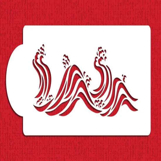 Waves Cake Stencil | C711 by Designer Stencils | Cake Decorating Tools | {1}