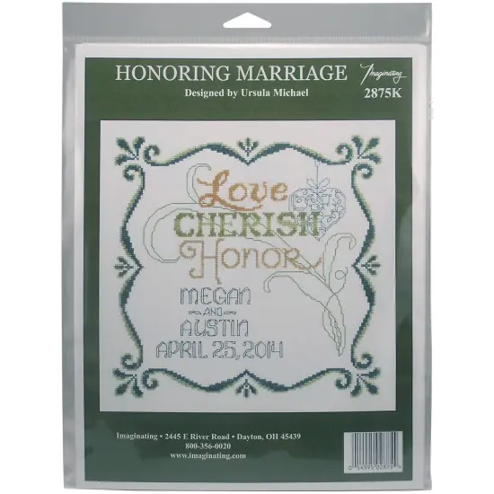 Imaginating Counted Cross Stitch Kit 9.5"X9.5"-Honoring Marriage Record {1}