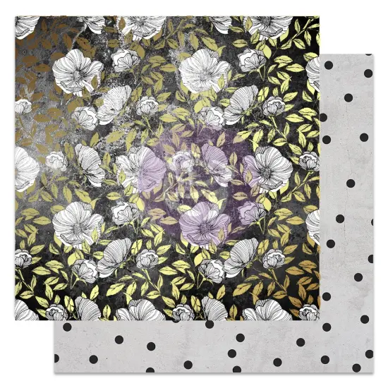 Magnolia Rouge Collection 12x12 Sheet - Magnolia Galore - 10 sheet 12"x12", w foil details {1}