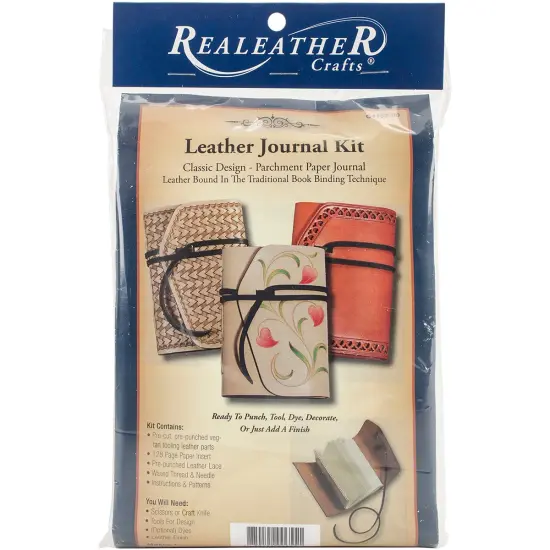 Realeather(R) Crafts Leather Journal Kit-Natural {1}