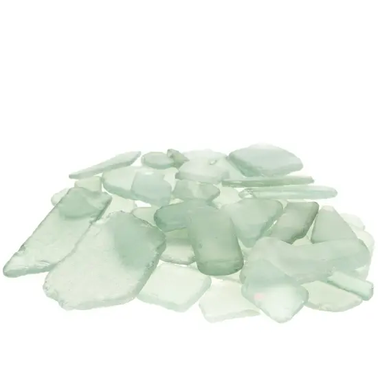 Sea Glass 11 Ounces Olive Green Sea Glass - Bulk Seaglass Pieces for Beach Decor & Crafts {5}