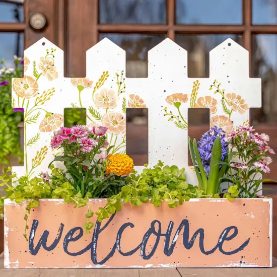 19.5 in. Unfinished Wooden Fence Shape {3}