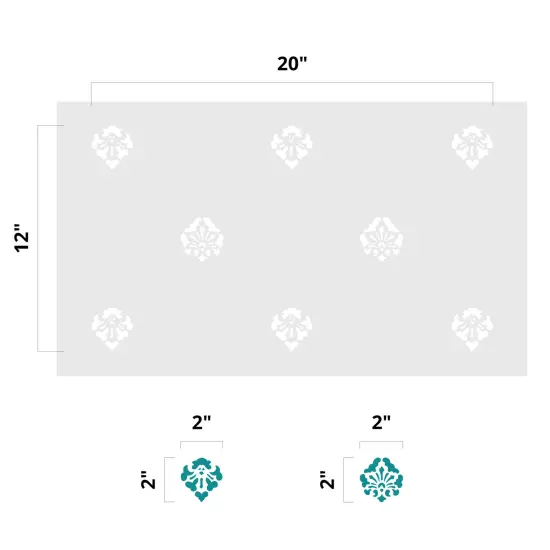 Victorian Lace Wall Stencil | 3427 by Designer Stencils | Pattern Stencils | Reusable Stencils for Painting | Safe & Reusable Template for Wall Decor | Try This Stencil Instead of a Wallpaper | Easy to Use & Clean Art Stencil Pattern {4}