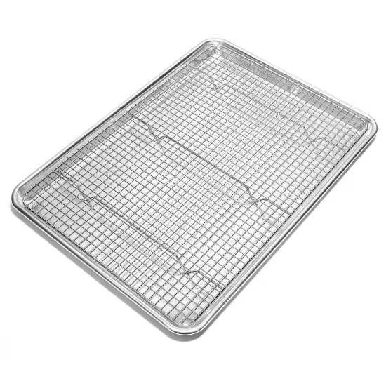 Last Confection (Set of 2) Stainless Steel Baking & Cooling Racks - Cookie Baker's Oven Sheet Pan Wire Rack {2}