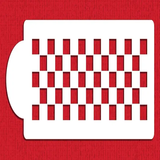 Checkerboard Cake Stencil Side | C721 by Designer Stencils | Stencils for Royal Icing, Airbrush, Dusting Powder | {3}