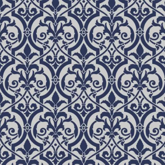 Fleur de Lis Scroll Wall Stencil | 3609 by Designer Stencils | Pattern Stencils | Reusable Stencils for Painting | Safe & Reusable Template for Wall Decor | Try This Stencil Instead of a Wallpaper | Easy to Use & Clean Art Stencil Pattern {1}