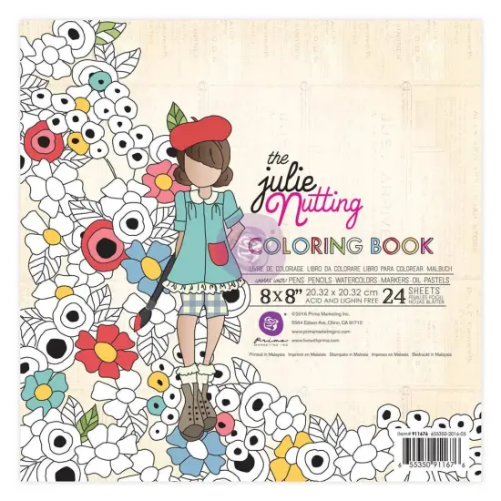 Art Philosophy Julie Nutting Watercolor Paper Coloring Book 655350911676 {1}