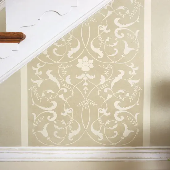 Three Repeat Scroll Panel Wall Stencil | 3335B by Designer Stencils | {4}