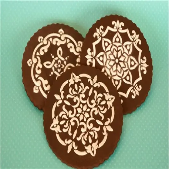 Venetian Prints Cookie Stencil Set | C830 by Designer Stencils | Cookie Decorating Tools | Baking Stencils for Royal Icing, Airbrush, Dusting Powder | Reusable Plastic Food Grade Stencil for Cookies | Easy to Use & Clean Cookie Stencil {2}