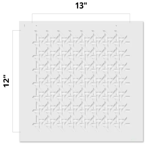 Caned Lattice Wall Stencil | 3477 by Designer Stencils | Pattern Stencils | Reusable Stencils for Painting | Safe & Reusable Template for Wall Decor | Try This Stencil Instead of a Wallpaper | Easy to Use & Clean Art Stencil Pattern {3}