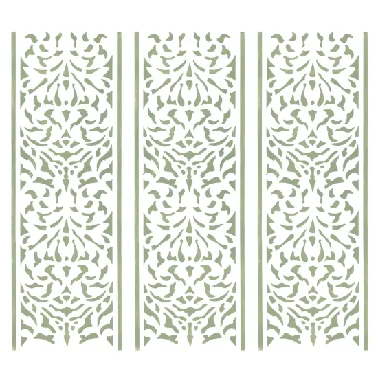 Wallpaper Stripe Wall Stencil | 3265 by Designer Stencils | Pattern Stencils | Reusable Stencils for Painting | Safe & Reusable Template for Wall Decor | Try This Stencil Instead of a Wallpaper | Easy to Use & Clean Art Stencil Pattern {5}