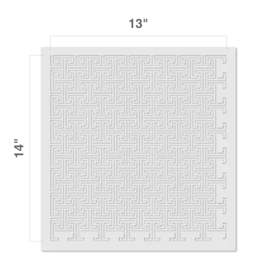Embossing One Color Greek Key All Over Wall Stencil | 3728BE by Designer Stencils | Pattern Stencils | Reusable Stencils for Painting | Safe & Reusable Template for Wall Decor | Try This Stencil Instead of a Wallpaper | Easy to Use & Clean {2}