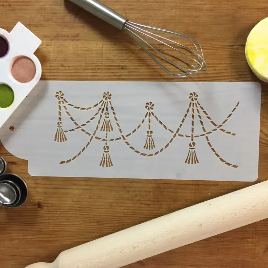 Tassel Swag Cake Stencil Side | C766 by Designer Stencils | Cake Decorating Tools | {4}