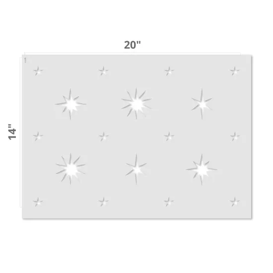 Star Wallpaper Wall Stencil | 2694 by Designer Stencils | Reusable Stencils for Painting | {5}
