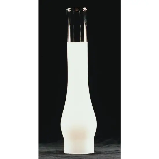 Frosted Glass Lamp Chimney, Replacement Hurricane Globe Measures 2 7/8 Inch Diameter Base x 14 Inches High for Oil or Kerosene Lanterns {3}