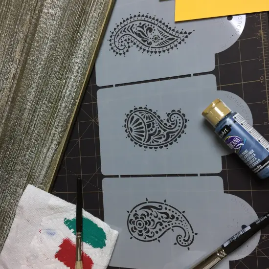 Jaipur Paisley Cake Stencil Set | C732 by Designer Stencils | Stencils for Royal Icing, Airbrush, Dusting Powder | {5}