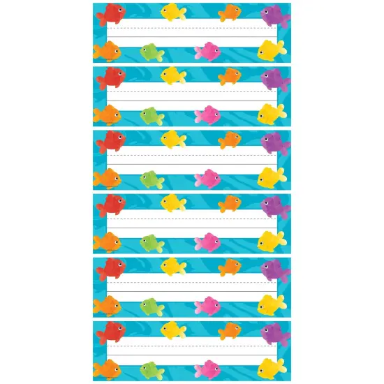 Colorful Fish Flat Name Plates, 36 Per Pack, 6 Packs {1}