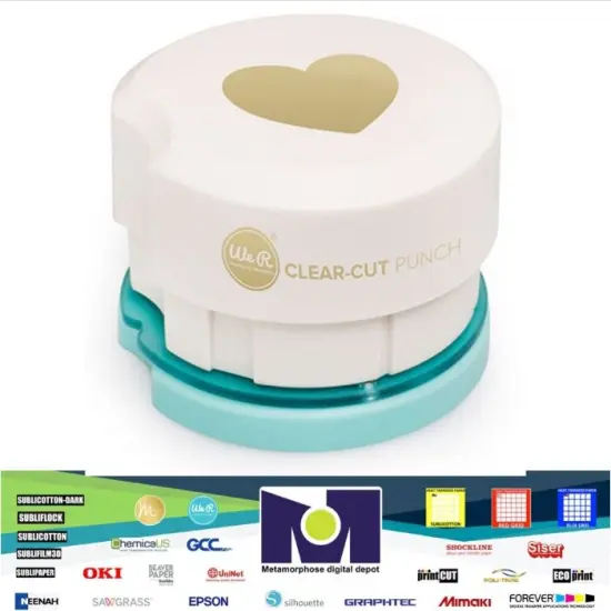 American Crafts TOOL - We R Memory Keepers - CLEAR CUT PUNCHES - 2IN - HEART 660708 {1}