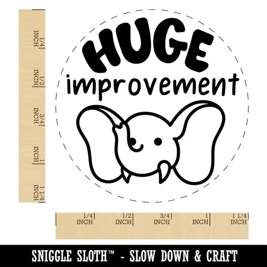 Huge Improvement Elephant Teacher Student Rubber Stamp for Stamping Crafting Planners {1}
