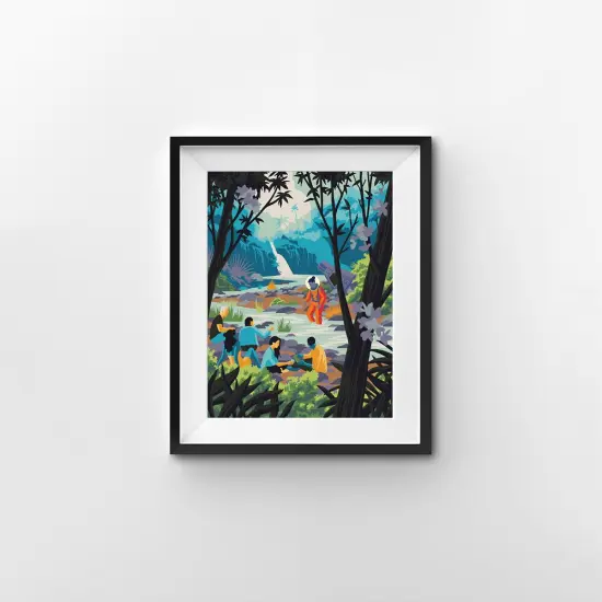 Spaceman in the tropics &ndash; Paint by Numbers Kit | Surreal Wall Art | DIY Painting {3}