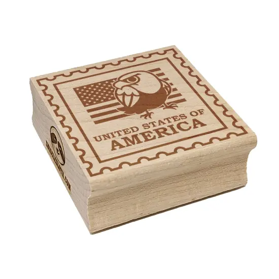 United States of America Travel Bald Eagle US Flag Square Rubber Stamp for Stamping Crafting {7}